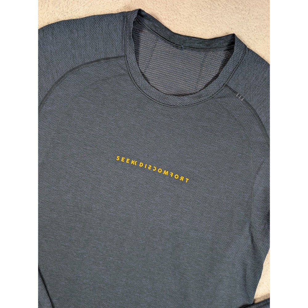 Lululemon Metal Vent Tech Long‎ Sleeve Seek Discomfort Grey Mens Medium M